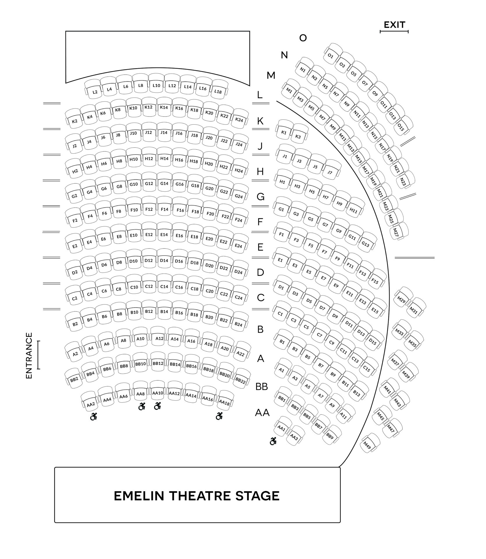 Emelin Theatre Seating Chart